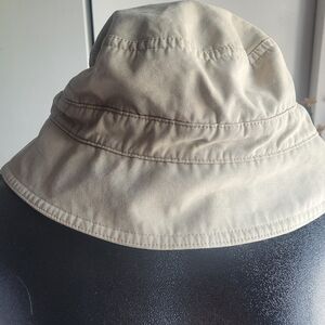Gap Beige Bucket Hat with Rope Tie